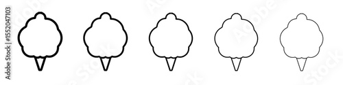 cotton candy icon simple vector outline logo