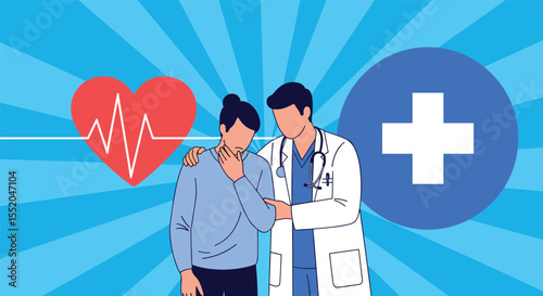 Doctor Helps Sick Patient Achieve Health Healthcare For Everyone