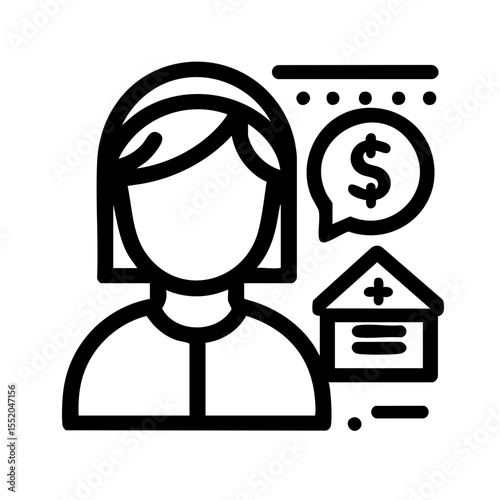 A healthcare worker with an analytical mood representing medical costs