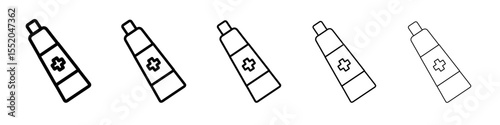 cream tube icon simple vector outline logo