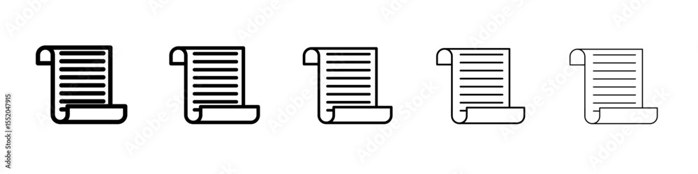 curved paper icon simple vector outline logo curved paper icon simple vector outline logo