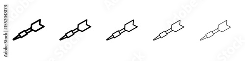 dart icon simple vector outline logo
