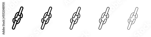 dislink icon simple vector outline logo