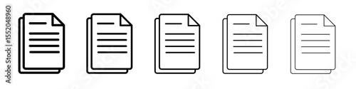 documents icon simple vector outline logo