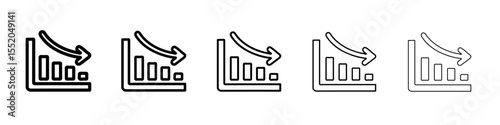 downfall icon simple vector outline logo