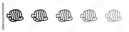 fish icon simple vector outline logo