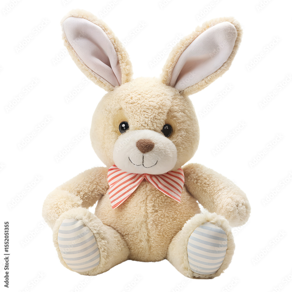 Fototapeta premium Cute bunny plush toy png – soft stuffed animal