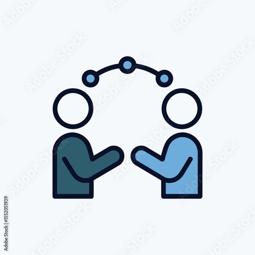 Client relationship icon vector illustration. Business and finance sign