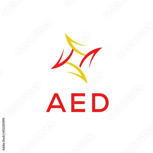 Modern AED Letter Logo Vector Template 