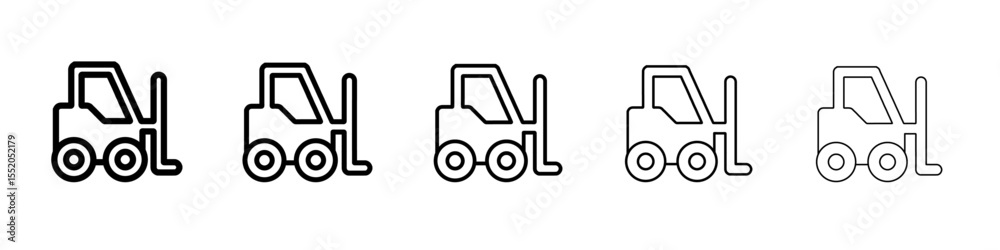 Fototapeta premium forklift icon simple vector outline logo