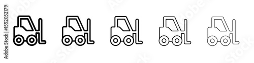 forklift icon simple vector outline logo