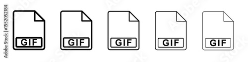 gif icon simple vector outline logo