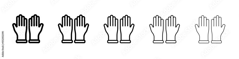Obraz premium glove icon simple vector outline logo