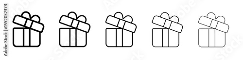 gift icon simple vector outline logo