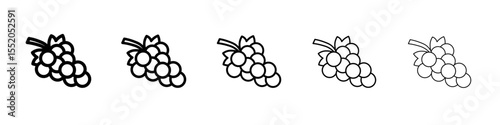 grapes icon simple vector outline logo