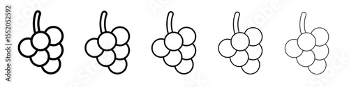 grapes icon simple vector outline logo