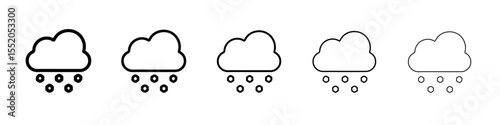 hail cloud icon simple vector outline logo