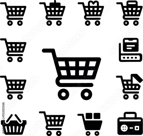E-commerce & Shopping Flat Icons set