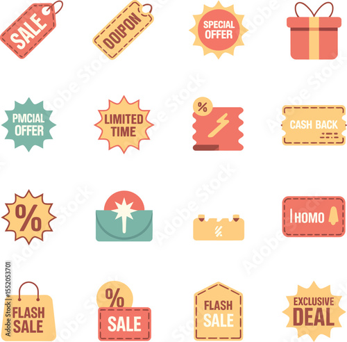 E-commerce & Shopping Flat Icons set