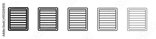 jalousie icon simple vector outline logo
