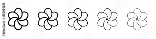 jasmine flower icon simple vector outline logo