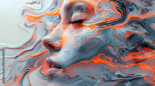 abstract surreal emotional colorful dreamlike melting abstract.