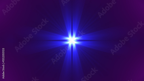 The star burst with brilliance, glow bright star, glowing light burst on a black background,
