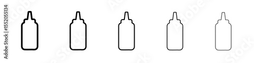 ketchup icon simple vector outline logo