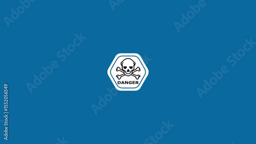 Warning sign, dagger icon, skeleton icon