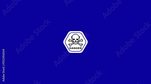 Warning sign, dagger icon, skeleton icon