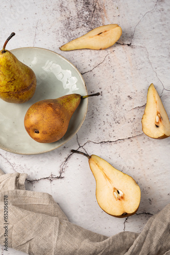 Minimalist Food Photography: Pear on a Plate