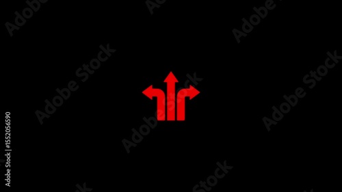 Three arrows animate, pointing up and transparent swipe up arrow icon