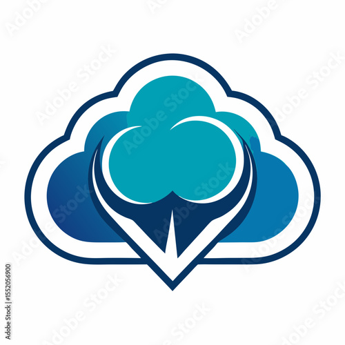 creative cloud letter logo vector symbol design illustration