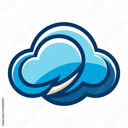 creative cloud letter logo vector symbol design illustration