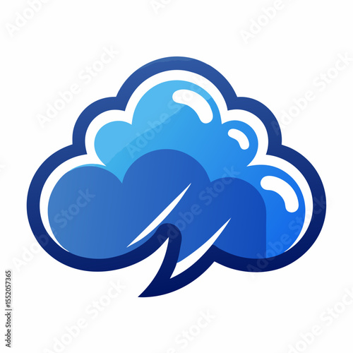 creative cloud letter logo vector symbol design illustration