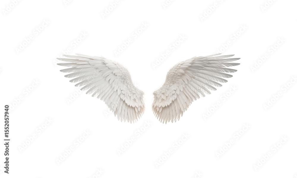 Naklejka premium angel wings isolated on white