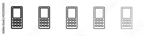 mobile icon simple vector outline logo