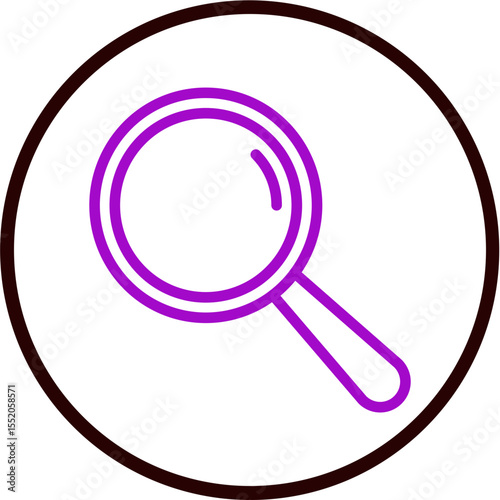 Search Vector Line Purple Circle Black