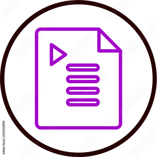 Playlist Vector Line Purple Circle Black