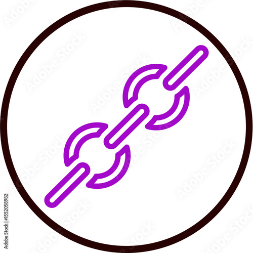 Link Chain Vector Line Purple Circle Black