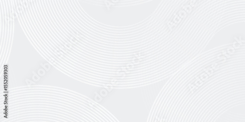 Abstract white glowing geometric lines on gray background. illustration