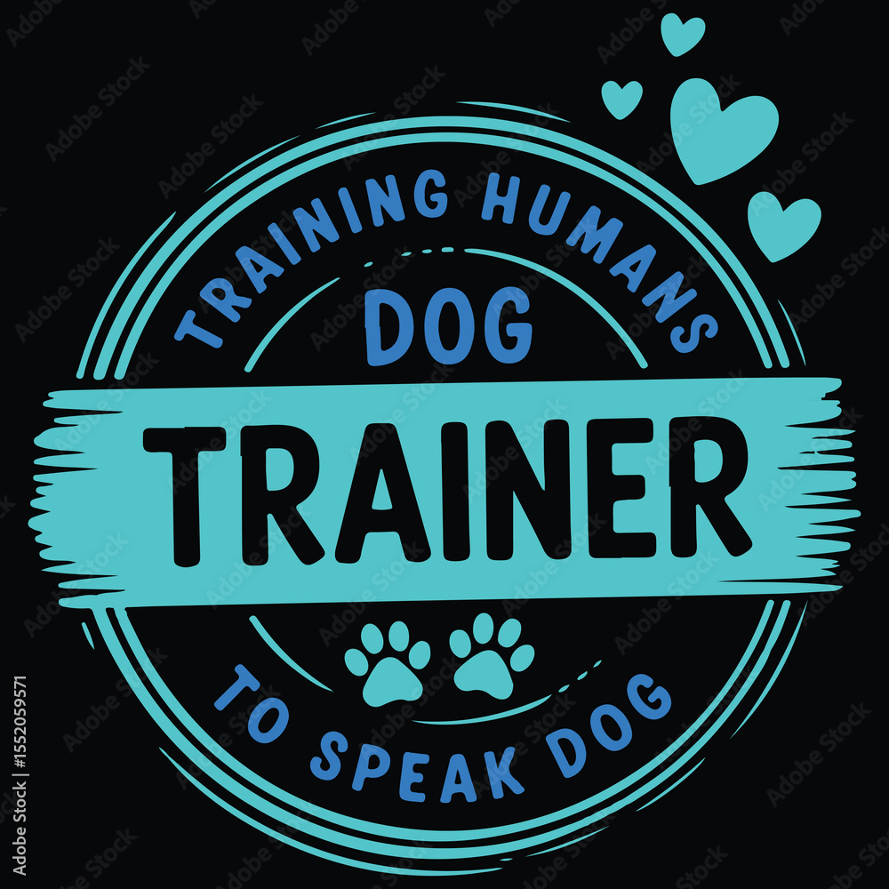 Fototapeta premium Training humans dog trainer