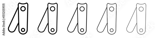 nail clipper icon simple vector outline logo