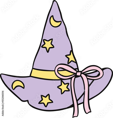 A vibrant party hat with a star and colorful polka dots, perfect for any fun birthday celebration or festive holiday event