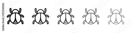 no bug icon simple vector outline logo