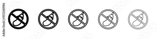no eggplant icon simple vector outline logo