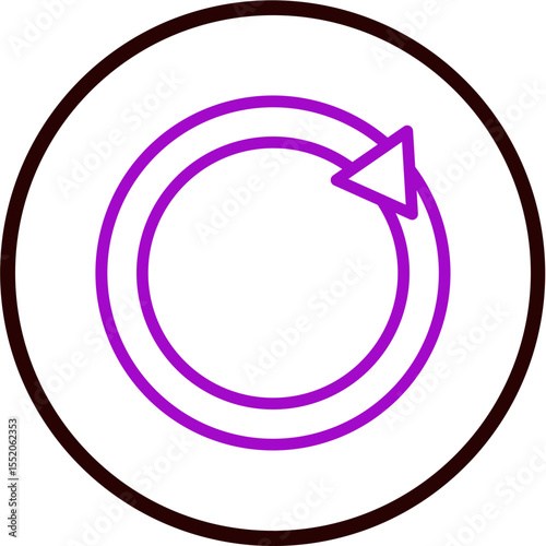 Reload Vector Line Purple Circle Black