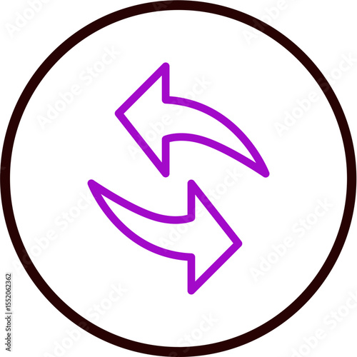 Swap Vector Line Purple Circle Black