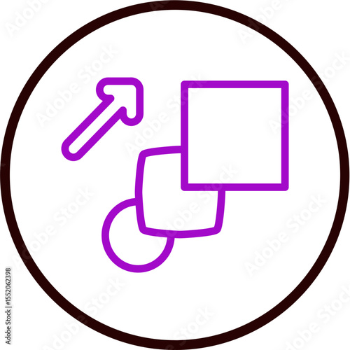 Morph Vector Line Purple Circle Black