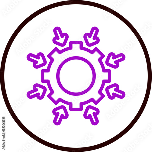 Integration Vector Line Purple Circle Black